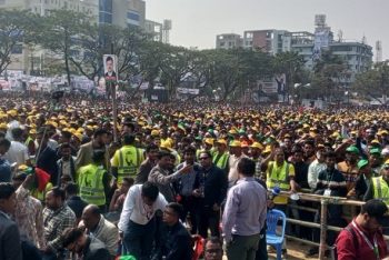 সিলেট আলিয়ার মাঠে বিএনপির সমাবেশ শুরু, মঞ্চে তারেক রহমান