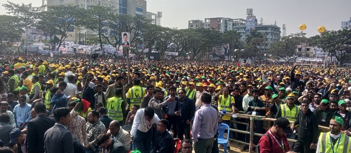 সিলেট আলিয়ার মাঠে বিএনপির সমাবেশ শুরু, মঞ্চে তারেক রহমান