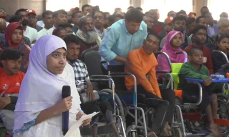 বগুড়ায় তারেক রহমানকে গান শোনাল প্রতিবন্ধী শিশুরা