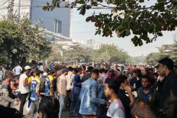 আগারগাঁওয়ে ছাত্রদলের বিক্ষোভ, নির্বাচন কমিশন ঘেরাও